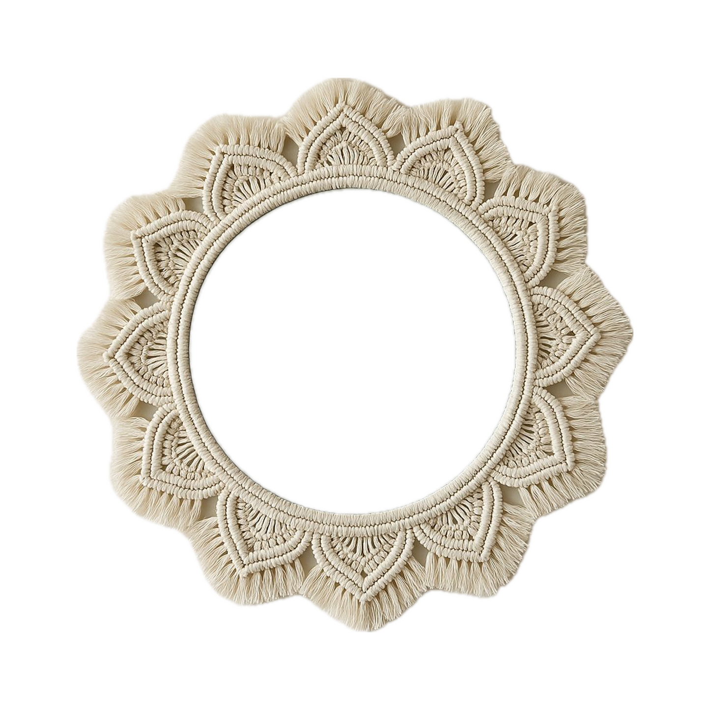 Espejo Colgante Redondo Macramé - Dream