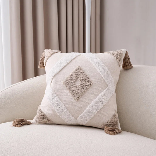 Bohemian Pillowcases Sofa Living Room Home And Decoration Cotton Linen Pillow Cover Bedside Backrest Tassel Cushion Cover
